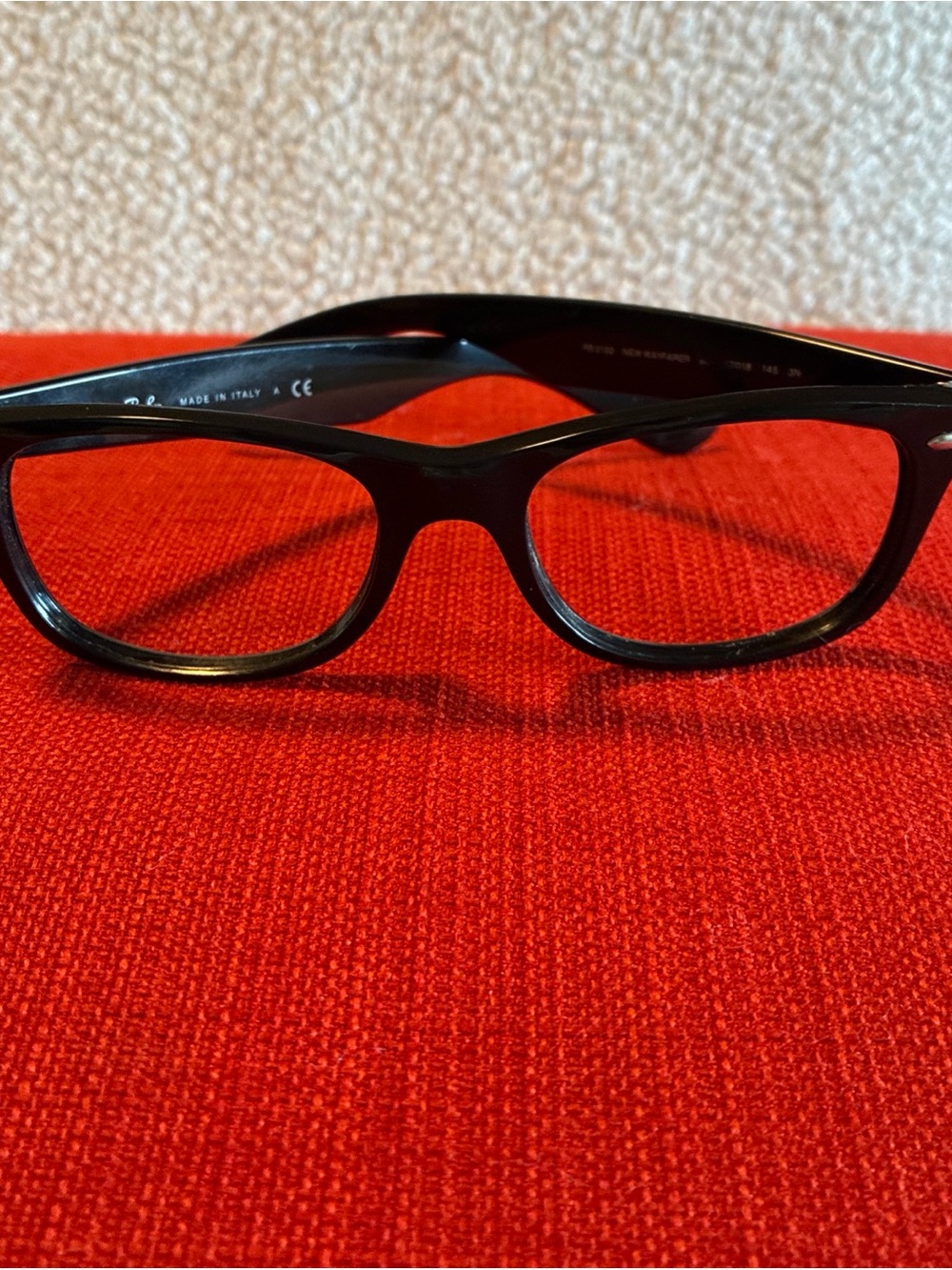Ray Ban New Wayfarer RB2132 901 52-18 Glossy Black Sunglasses Frame Only